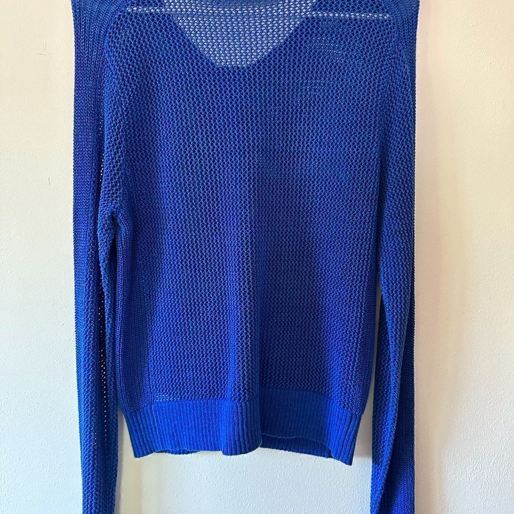 Athleta Full Zip Sweater in blue, women’s size medium. - Picture 2 of 5